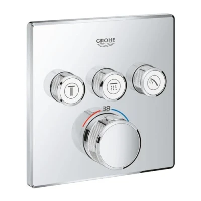 Image de Grohe 29126000 Grohtherm Smartcontrol Thermostatique pour Installation Encastrée 3 Sorties, Chrome