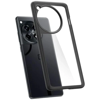 Image de Spigen Essential Sand Crystal Coque Compatible avec OnePlus 12R [Clarté Longue durée] Noir Mat