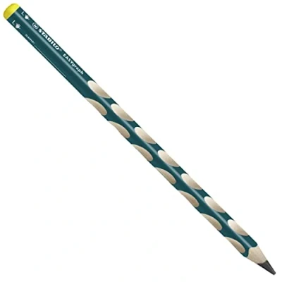 Image de 1 crayon graphite STABILO EASYgraph B gaucher corps bleu ardoise