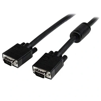 Image de STARTECH Câble VGA coaxial de 1 m pour écran haute résolution Cordon HD15 vers M/M Noir