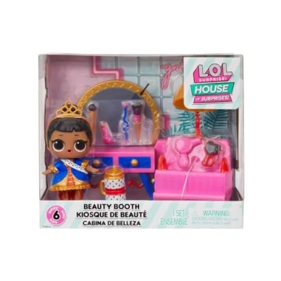 Image de LOL Surprise OMG House of Surprises Coiffeuse Comprend 1 poupée Sa Majesté de 7,6 cm avec 8 pour Les collectionneurs et Enfants dès 4 Ans