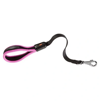 Image de Ferplast Laisse Courte ERGOFLUO, pour Chien de Grande Taille, poignée Ergonomique rembourrée, in Nylon. Longueur 55 cm x 2,5 cm, Rose
