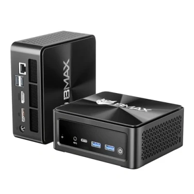 Image de BMAX Mini PC AMD Ryzen 7 5700U 16 Go DDR4 / 512 NVMe SSD Micro Ordinateur Bureau, Affichage Triple​ 4K, DP, HDMI, Type C, WiFi 6 BT5.2 Light Gamer pour Studio B5APro