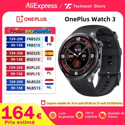Image de Version mondiale OnePlus Watch 3 Smart Ecran LTPO AMOLED de 1,50 pouces Processeur Snapdragon