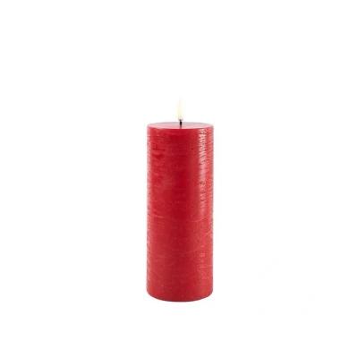 Image de Uyuni Lighting Bougie cylindrique LED 7,8 x 20,3 cm Rustic Red