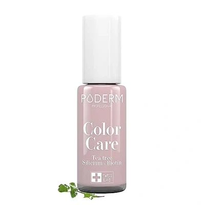 Image de PODERM MYCOSE Ongles Vernis Couleur Parme TEA TREE Prévention &amp; Traitement des Jaunes/Abîmés par SOIGNE COLORE professionnel pied/main Facile/rapide Swiss Made