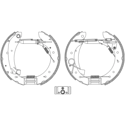 Image de TEXTAR Shoe Kit Pro 84049601 de freins, freins à tambours avec cylindre roue, élément d&#039;ajustage CITROËN: Jumpy II Van, MPV