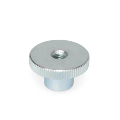 Image de Ganter Normelemente Écrou moleté haut DIN 466 M2.5 Filetage: Acier, bleu zingué 5pcs