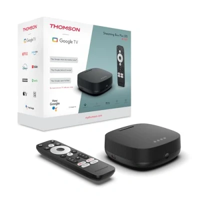 Image de Thomson Streaming Box Plus 270, Android TV (Googlecast, Bluetooth, Télécommande IR, HDMI, WiFi, H.264, HEVC H.265), 4K