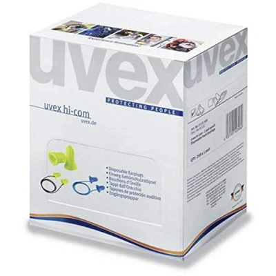 Image de Uvex Hi com MinidispenserBox, 100 paires de bouchons d&#039;oreille unisexe, citron vert