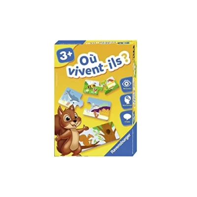 Image de Ravensburger Jeu Educatif Où vivent ils ? Découverte des animaux Association logique Développement du langage A partir de 3 ans 24037