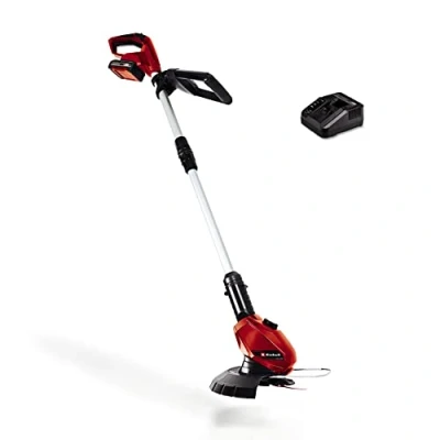 Image de Einhell Coupe bordures sans fil GE CT 18 Li (1 X 2,5 Ah) Power Change (18 V, bloc moteur pivotant et inclinable, dispositif d’écartement, avec 20 lames en plastique, batterie Ah chargeur)