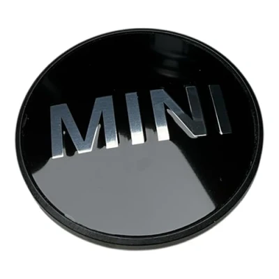 Image de Mini 36131171069 Véritable cache moyeu, noir avec logo Mini, 50 mm