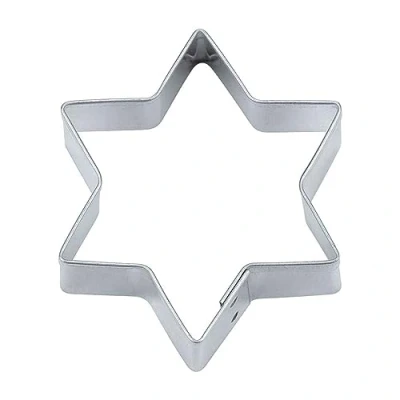 Image de Staedter Emporte pièce en Forme de Fer Blanc étoile à 6 Branches, Argent, Blanc, Silver, 15 x 3 cm