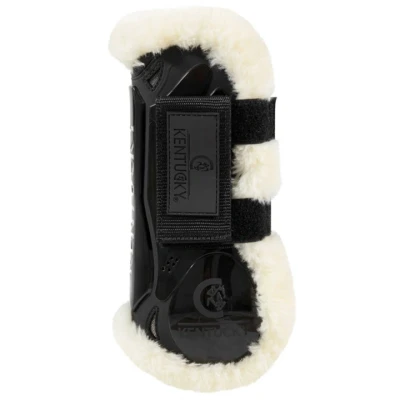 Image de Kentucky Horsewear Protèges Tendons Velcro Vegan Sheepskin Noir M