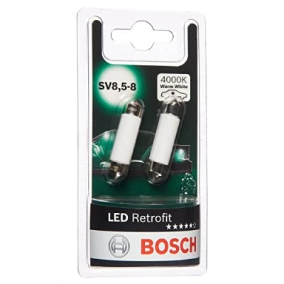 Image de Bosch Sof. 10W LED Retrofit lampes auto 12 V 1 W SV8,5 8 41 mm 2 ampoules