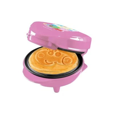 Image de Peppa Pig Gaufrier, Mini gaufrier au design unique de Pig, idéal pour les anniversaires d&#039;enfants, Pâques et Noël, taille des gaufres: Ø 10 cm, produit sous licence officielle, Couleur: Rose