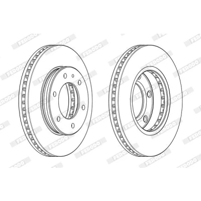 Image de FERODO PREMIER DDF2462C 1 Disque de frein 301,5 32 6 139,7 ventilé revêtu sans accessoires FORD: Ranger Mk3
