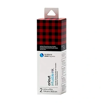 Image de Cricut Infusible Ink Transfert 2 feuilles 11,4 cm x 30,5 Buffalo Check Idéal pour une utilisation sur presse à tasse