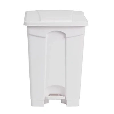 Image de Jantex Poubelle de cuisine en polypropylène avec couvercleà pédale Blanc 45 l