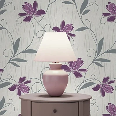Image de WTD 2155 Florentin M1 Papier peint Motif fleurs Violet/gris