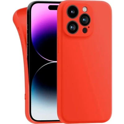 Image de MyGadget Coque Compatible avec Apple iPhone 14 Pro Max Case TPU Souple &amp; Soft Cover Protection Extra Fine Légère Étui Coloré Anti Choc et Rayures Orange
