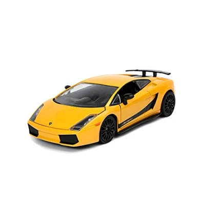Image de Jada Toys Fast &amp; Furious Lamborghini Gallardo Superleggera, échelle 1/24, Portes ouvrantes, Capot et Coffre, Jaune/Noir