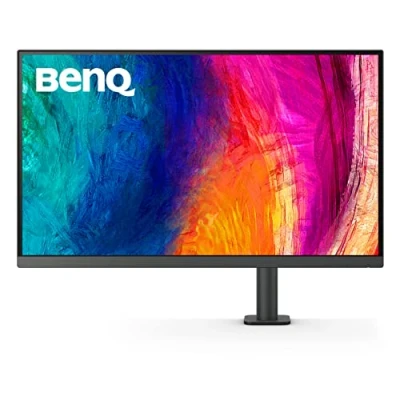 Image de BenQ PD3205UA Écran 32 Pouces Ergo Arm 4K, UHD, sRGB, Rec.709, HDR10, IPS, technologie AQCOLOR, USB C, Calibré en Usine, Hotkey Puck G2, KVM, Mode Couleur, DualView, Gris