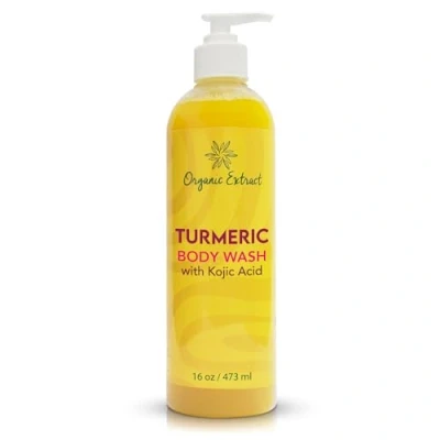 Image de Gel Douche au Curcuma et Acide Kojique 473 ml Éclaircissant pour la Peau, Hydratant Doux en Profondeur, Aide à Éliminer les Taches Sombres, avec Beurre de Karité Aloe Vera