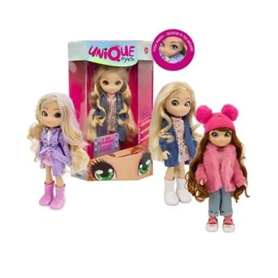 Image de UNIQUE EYES, Poupée de 25 cm, avec Leur Regard Qui Te Suit des Yeux , vêtements, Jouet pour Enfants dès 4 Ans, MYM00 Multicolore Modèle Aléatoire