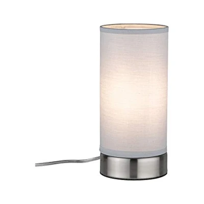 Image de Paulmann Pia lampe à poser en tissu, gris clair