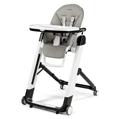 Image de Peg Perego Siesta Follow Me, chaise haute multifonctions Ultra compacte, Ice