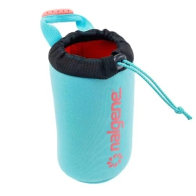 Image de Nalgene Manchon en néoprène pour bouteille d&#039;eau Empêche la condensation, isole les bouteilles de boissons Conçu 946 ml Bleu sarcelle Capri