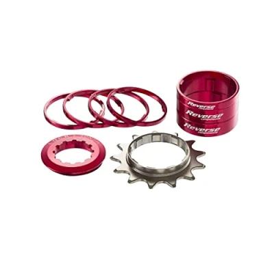 Image de Kit Single Speed avec Pignon 13 Dents REVERSE COMPONENTS Couleur Rouge