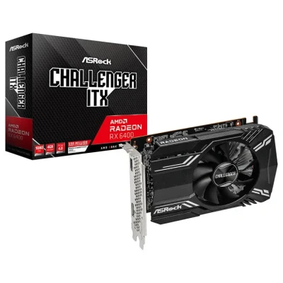 Image de Asrock RX6400 CLI 4G AMD Radeon RX 6400 4 Go GDDR6 Neuf