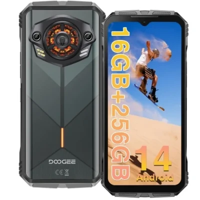 Image de Téléphone Portable Incassable DOOGEE SPUNK 6.58&quot; FHD+ 10800mAh 33W Android 14 16Go+256Go,50+16MP Dual SIM 4G NFC Rouge