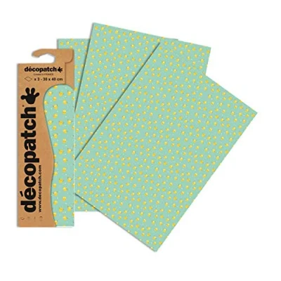 Image de Décopatch C733O Une pochette de 3 feuilles papier imprimé 30x40 cm, Citrons