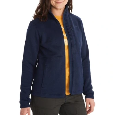 Image de Marmot Femme Wm&#039;s Drop Line Jacket, veste polaire chaude, molleton respirante et résistante au vent, outdoor, sweat à capuche zippé, Arctic Navy, XS