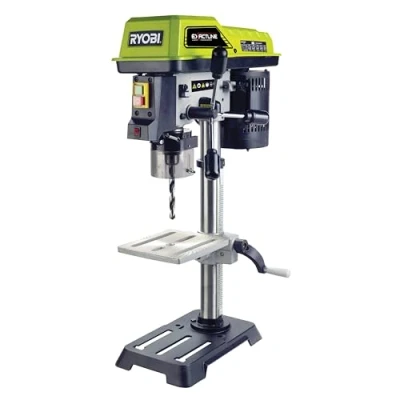 Image de RYOBI Perceuse à colonne 5 vitesses 390 W vitesse de 510 2 430 tr/min col cygne 127 mm mandrin clé 13 pointeur laser en croix réglage la hauteur base fonte d&#039;acier