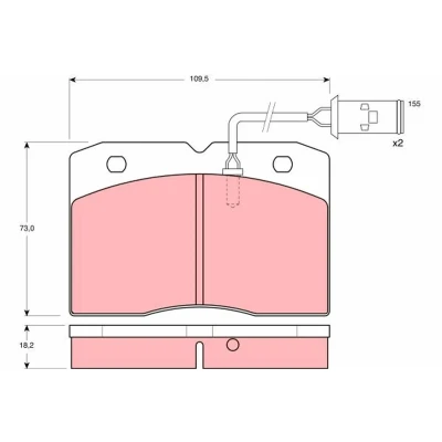 Image de TRW GDB478 Jeu de plaquettes frein contact signal d&#039;usure inclus IVECO: DAILY 2 Pritsche/Fahrgestell, Kasten/Kombi, Bus
