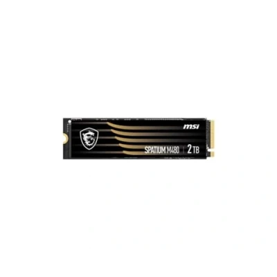Image de MSI SPATIUM M480 SSD 2TO Disque Interne PCIe 4.0 NVMe M.2, Lecture 7000 Mb/s &amp; Écriture 6800 Mb/s, 3D NAND, Sécurité des Données Intégrée, Center Garantie 5 ans (1400 TBW)