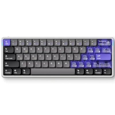 Image de nuphy Air60 HE Clavier Magnétique, 60% QWERTY US Layout, Hot Swap, RGB LED, QMK/Via, USB C, Hall Effect, Rapid Trigger, Magnetic Jade Pro Switch