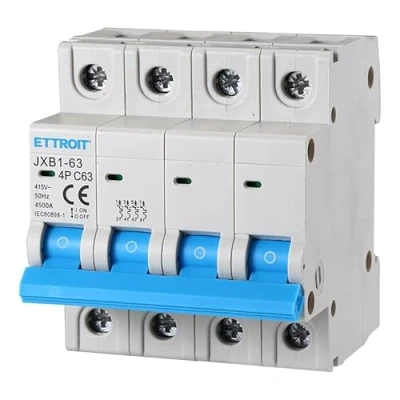 Image de ZOREI Interrupteur magnétothermique automatique, 4P 220 V et 380 6 kA, pour mono phase triphasé, MCB C63 63 A