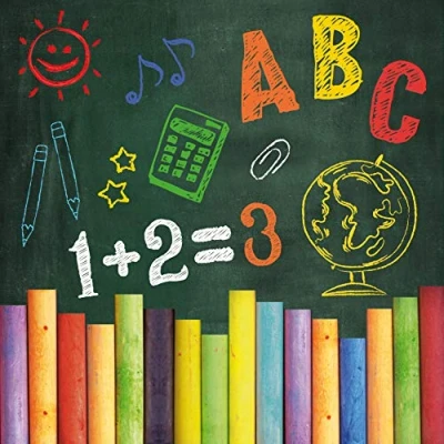 Image de Lot de 20 Serviettes Table colorées avec ABC pour l&#039;école, Les écoles, Filles et garçons 33 x cm