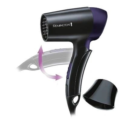 Image de Remington Seche cheveux 1400 watts 2 niveaux de chauffe noir/argent D2400