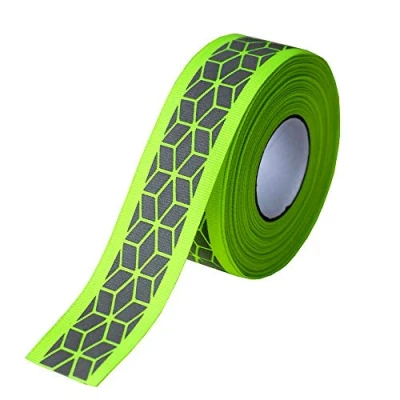 Image de Ruban argenté réfléchissant en tissu pour bricolage 3 cm x 10 m Vert