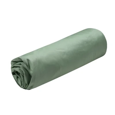 Image de STOF Drap Housse Taille 160x200 cm Grand Bonnet 30 Qualité Percale de Coton 100% certifié Oeko Tex Couleur Vert Modèle Elysée Linge lit pour Maison Doux et Confortable