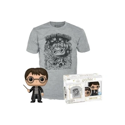 Image de Funko Pop! &amp; Tee: Harry Potter Texture Velours Extra Large (XL) T Shirt Vêtements avec Une Figurine en Vinyle à Collectionner Idée de Cadeau Jouets et Top Manches Courtes Les Hommes