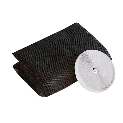 Image de Windhager 03259 Moustiquaire pour fenêtre à découper avec Bande Velcro de Montage Anthracite 130 x 220 cm