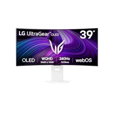 Image de LG Ultragear™ 39GX90SA W Ecran PC Gaming 39&quot; Dalle OLED résolution QHD (3440 x 1440), 1ms 240Hz, DisplayHDR™400 True Black, DCI P3 98.5% (CIE1976), FreeSync Premium, G Sync Compatible